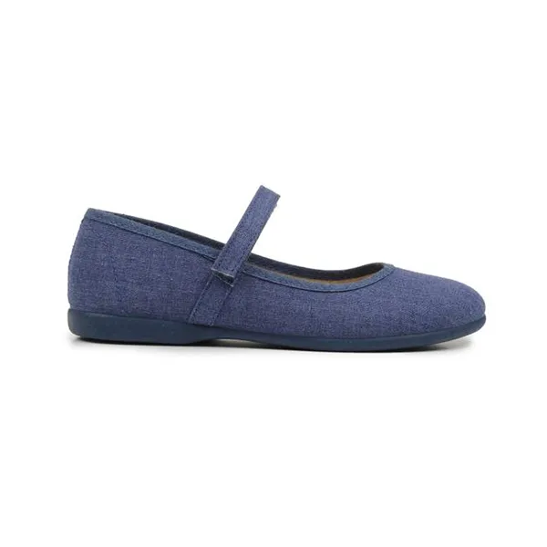 Classic Canvas Mary Janes in Denim Blue by childrenchic