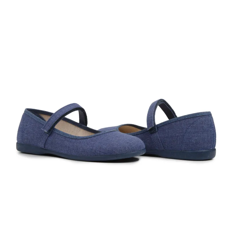 Classic Canvas Mary Janes in Denim Blue by childrenchic