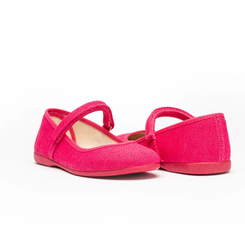 Classic Canvas Mary Janes in Fuxia by childrenchic