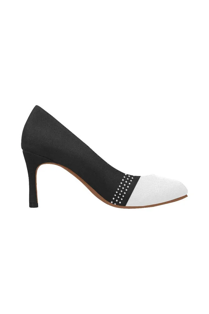 Classy Black & White Women's High Heels (Model 048)