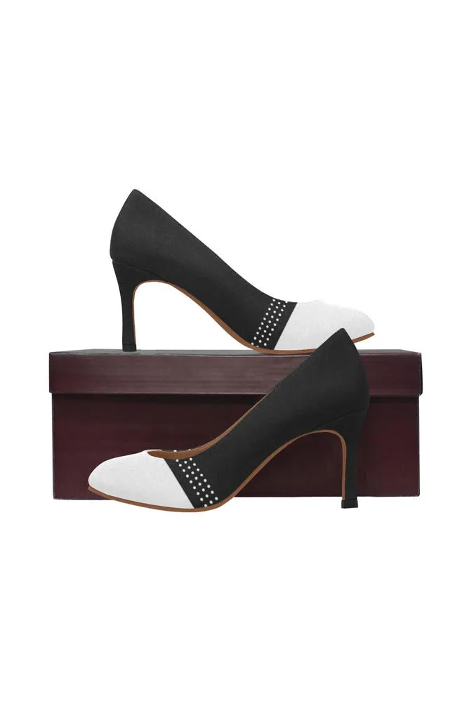 Classy Black & White Women's High Heels (Model 048)