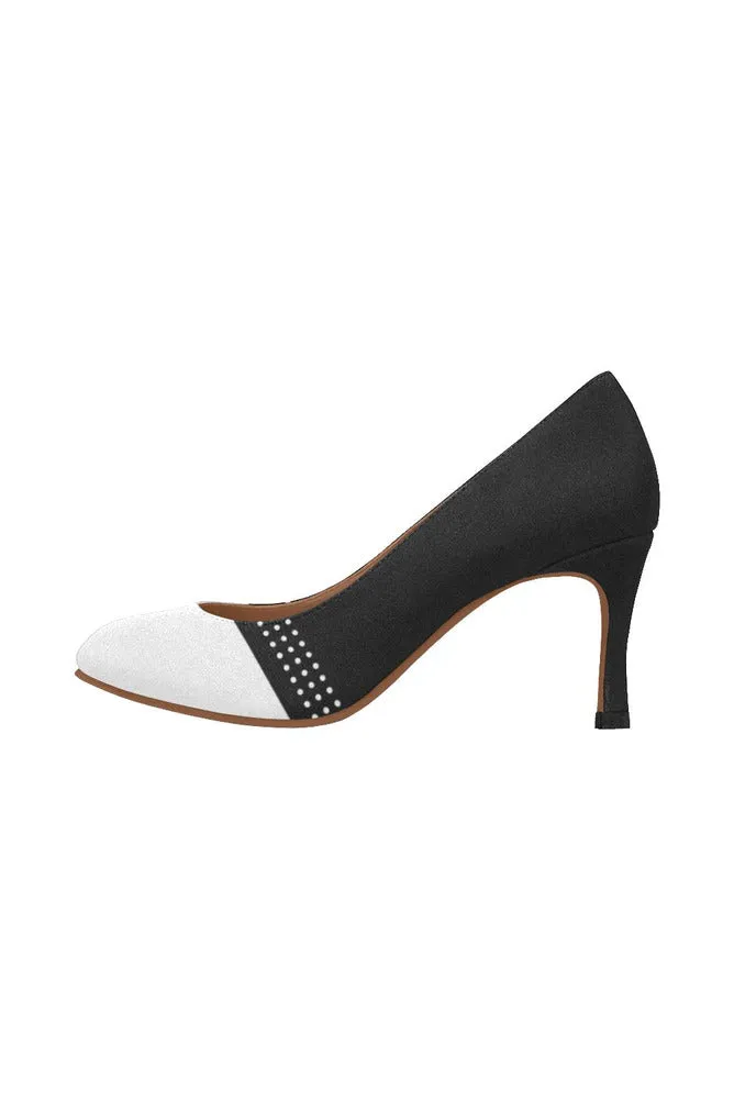 Classy Black & White Women's High Heels (Model 048)