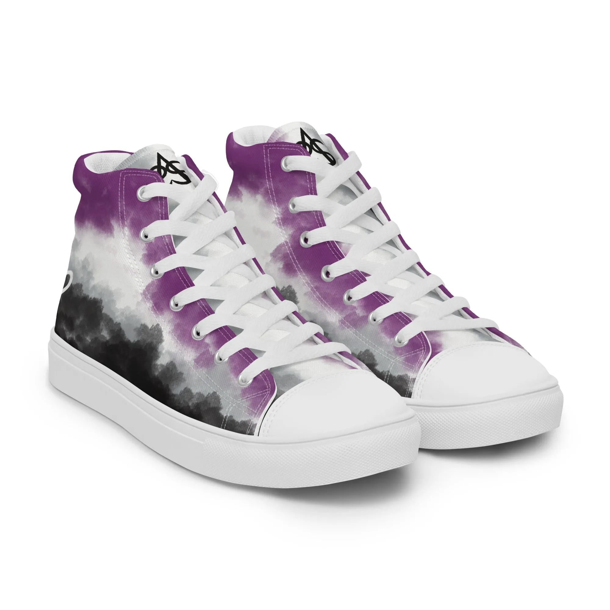 Cloudy Asexual High Top Canvas Shoes (Masc Sizing)