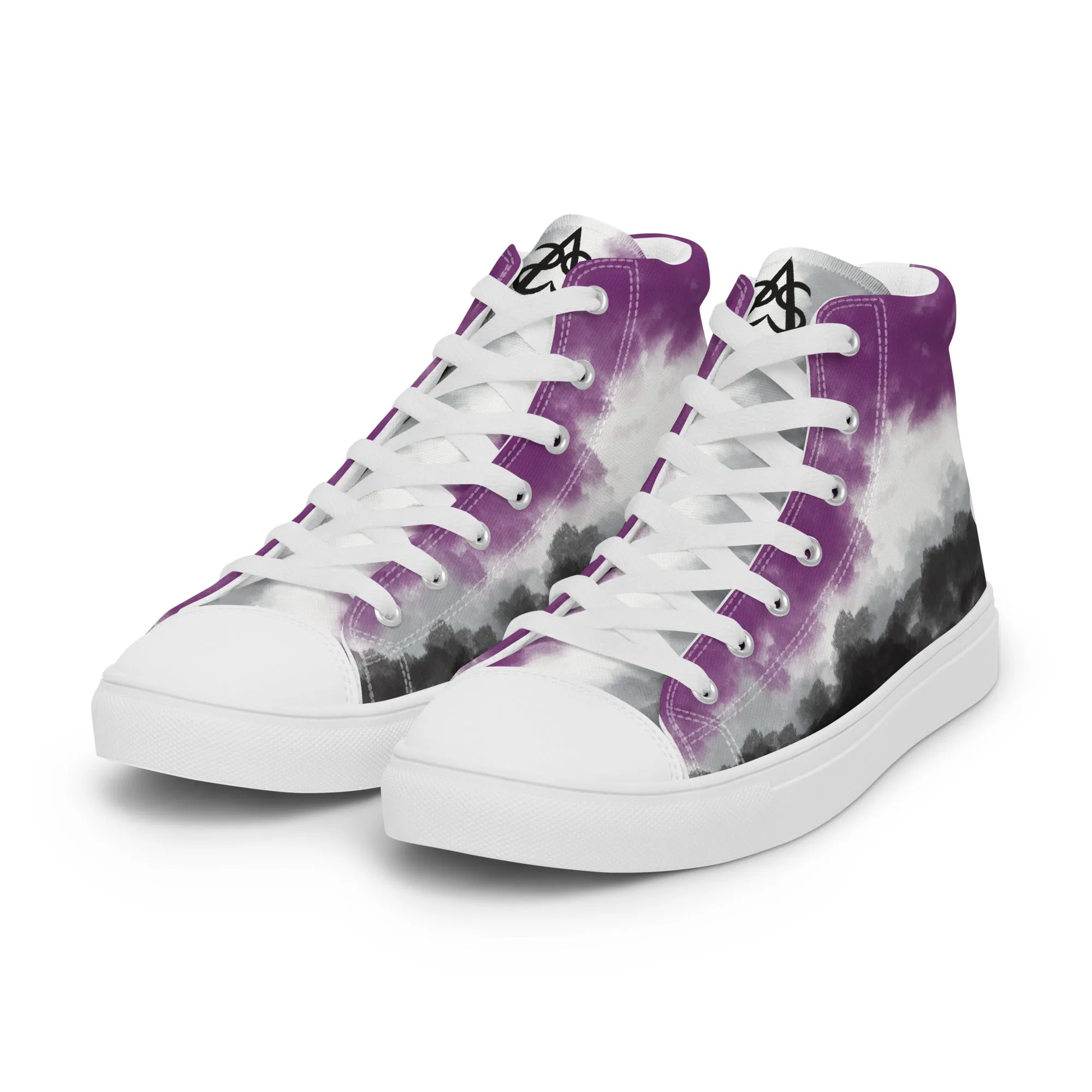 Cloudy Asexual High Top Canvas Shoes (Masc Sizing)