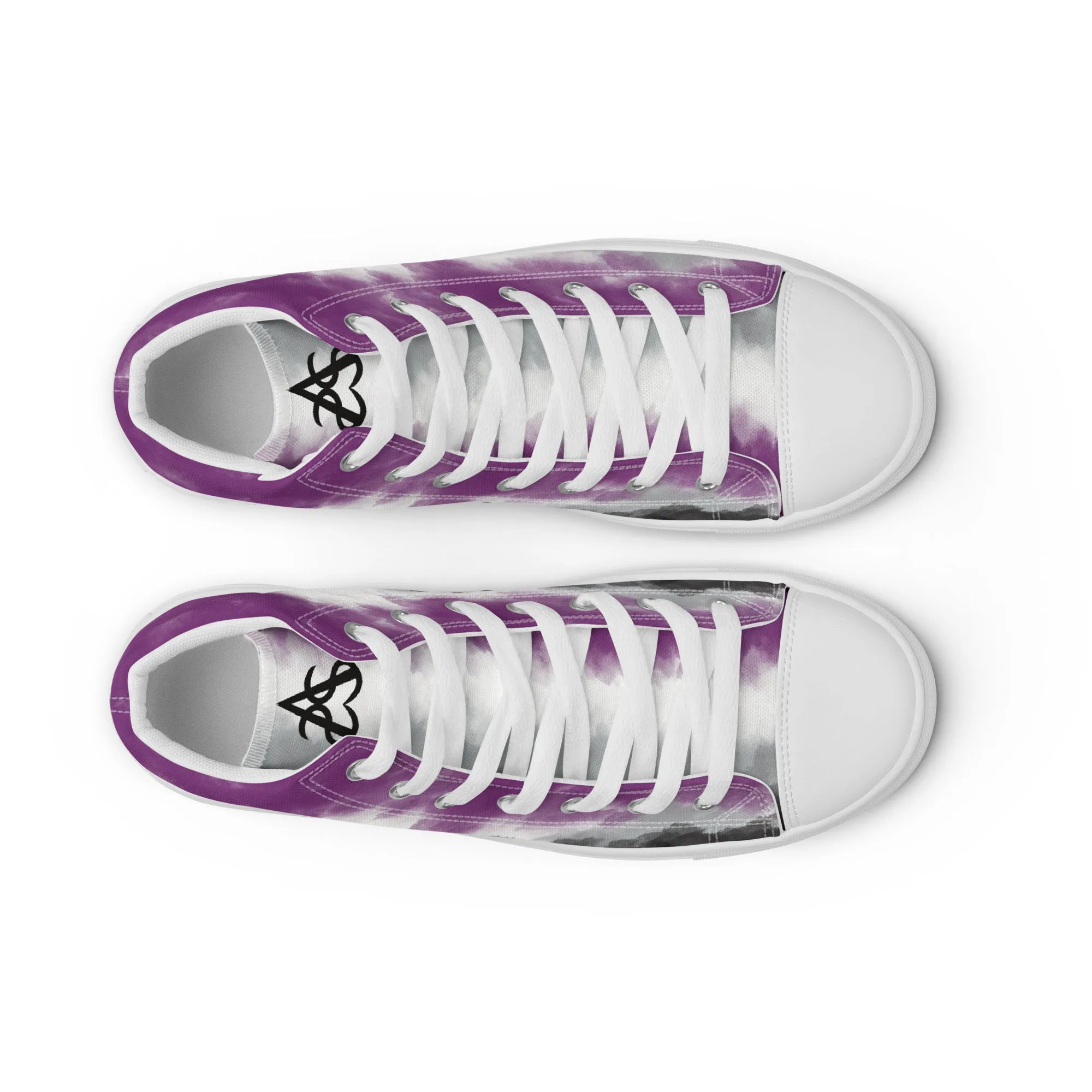 Cloudy Asexual High Top Canvas Shoes (Masc Sizing)