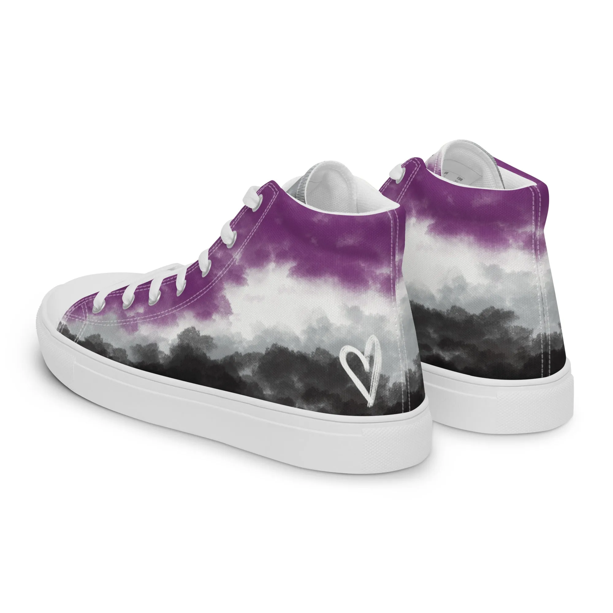 Cloudy Asexual High Top Canvas Shoes (Masc Sizing)