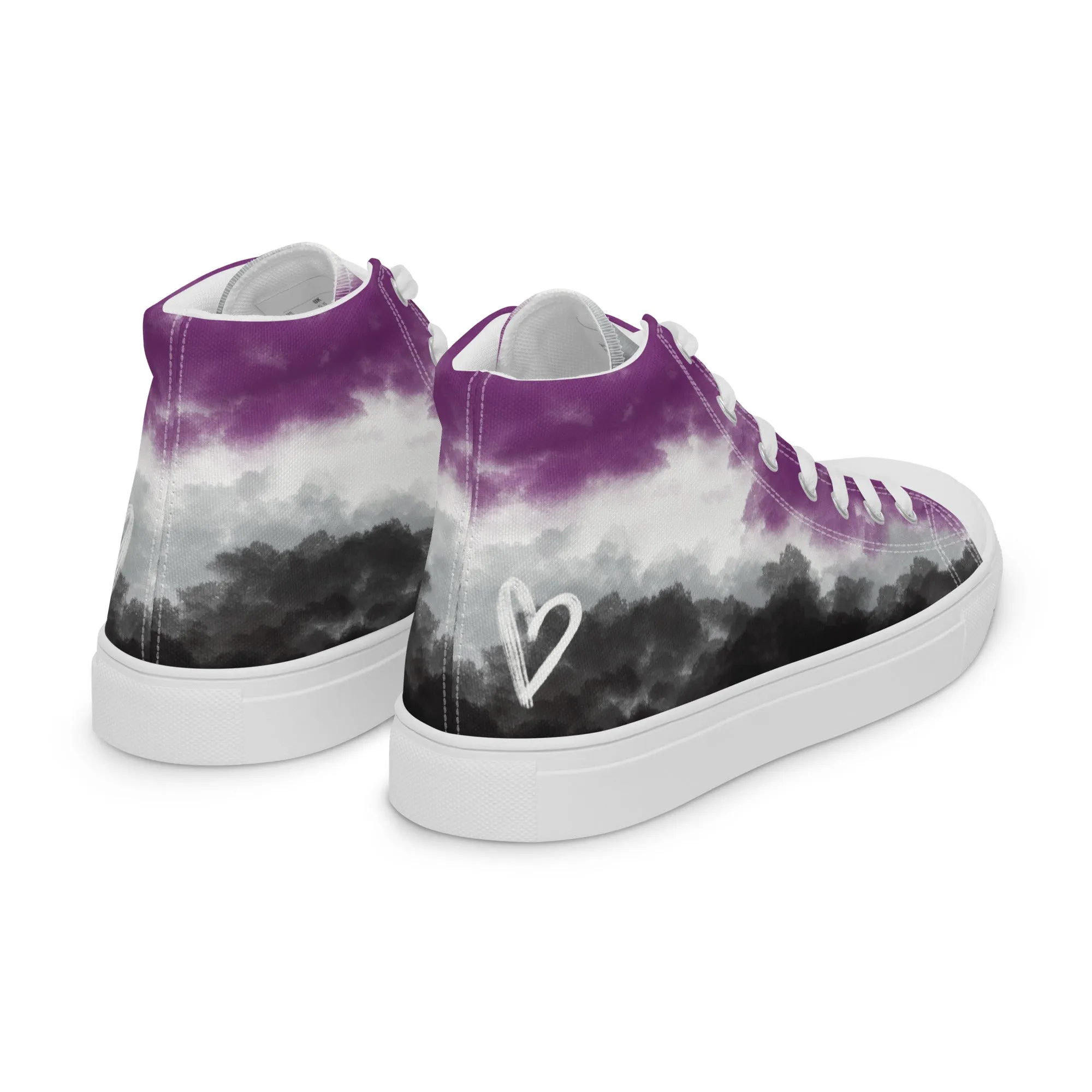 Cloudy Asexual High Top Canvas Shoes (Masc Sizing)