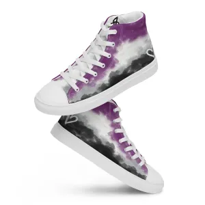 Cloudy Asexual High Top Canvas Shoes (Masc Sizing)