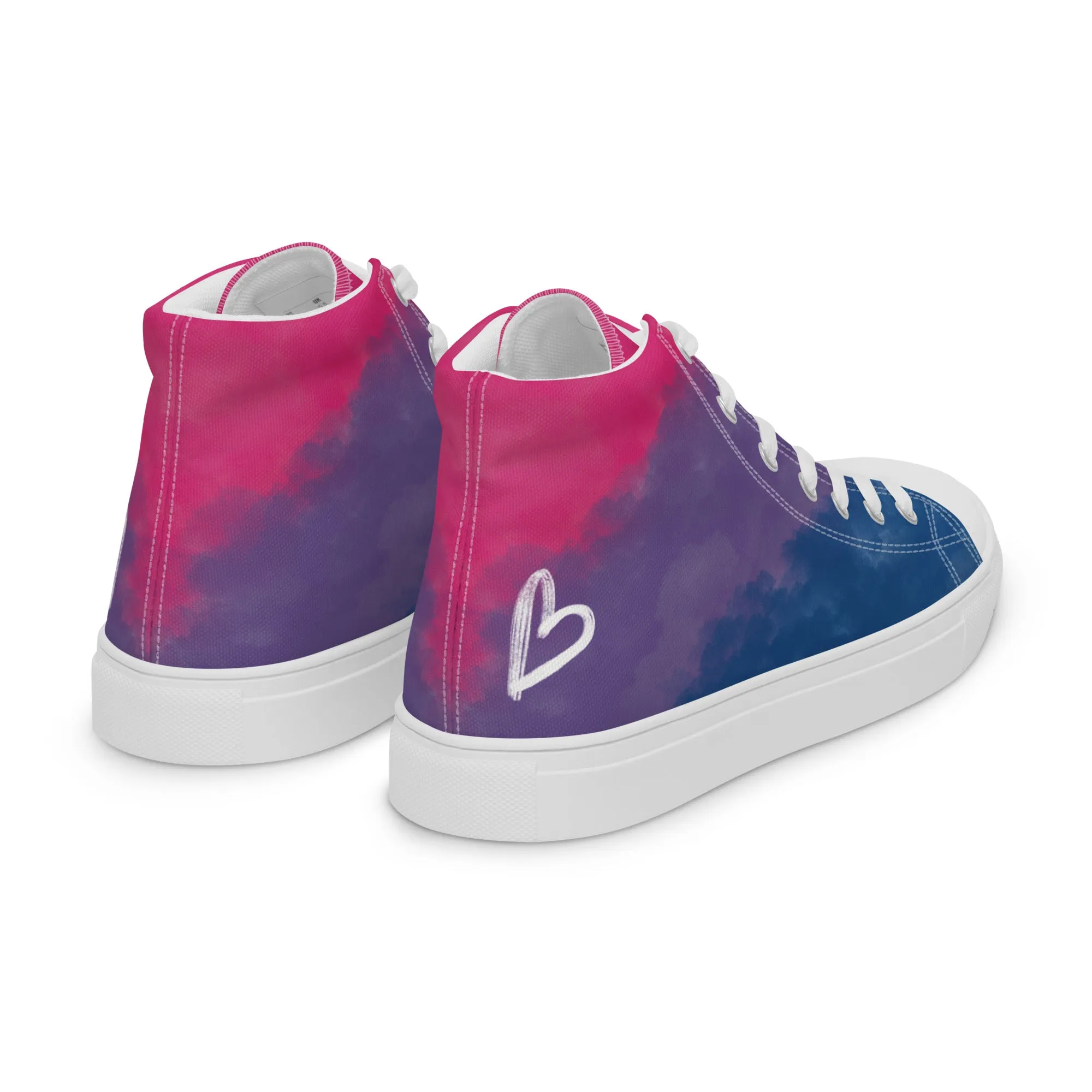 Cloudy Bisexual High Top Canvas Shoes (Masc Sizing)