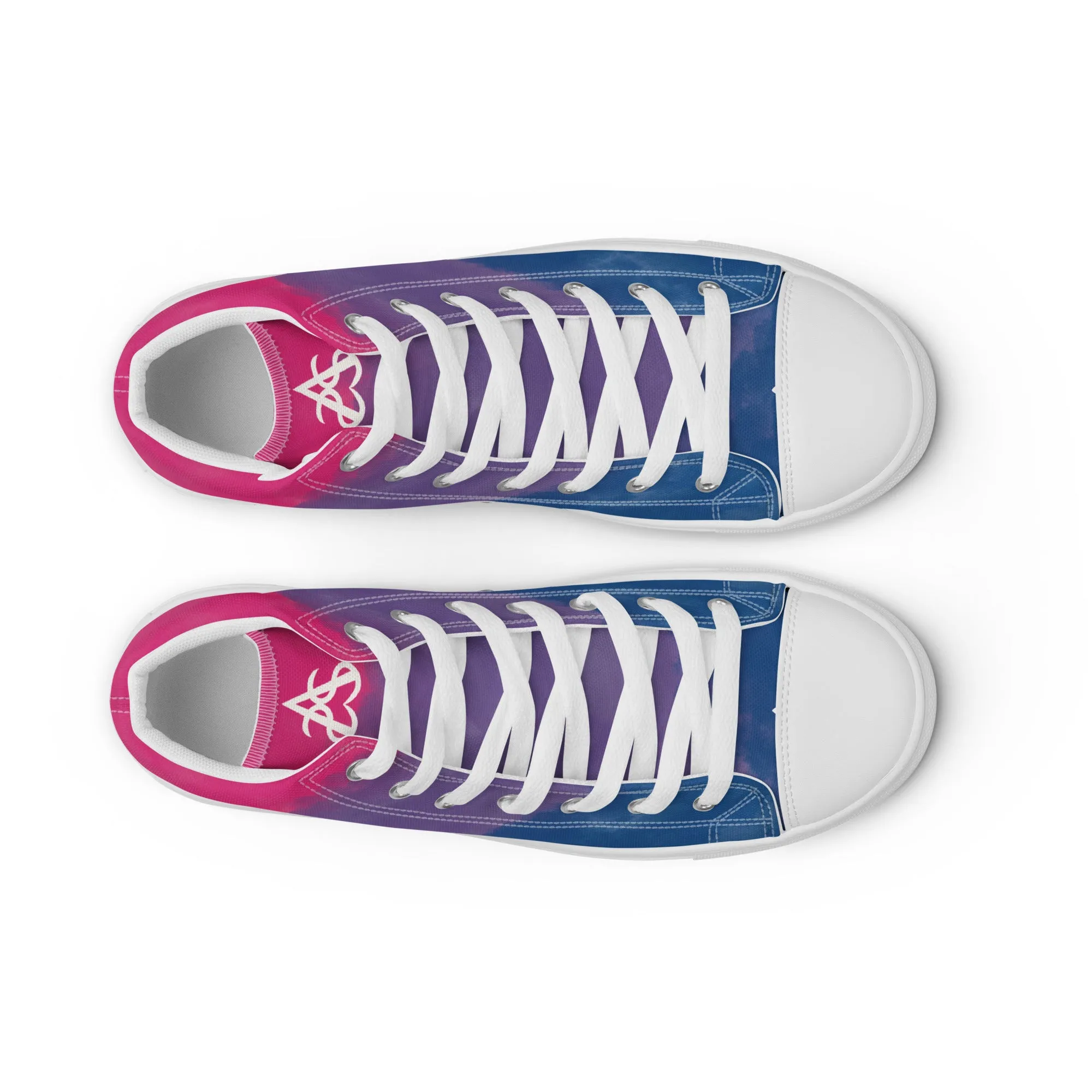 Cloudy Bisexual High Top Canvas Shoes (Masc Sizing)