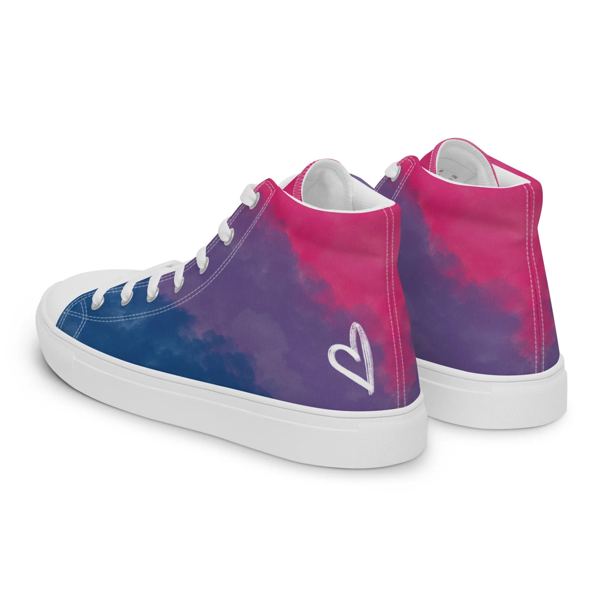 Cloudy Bisexual High Top Canvas Shoes (Masc Sizing)