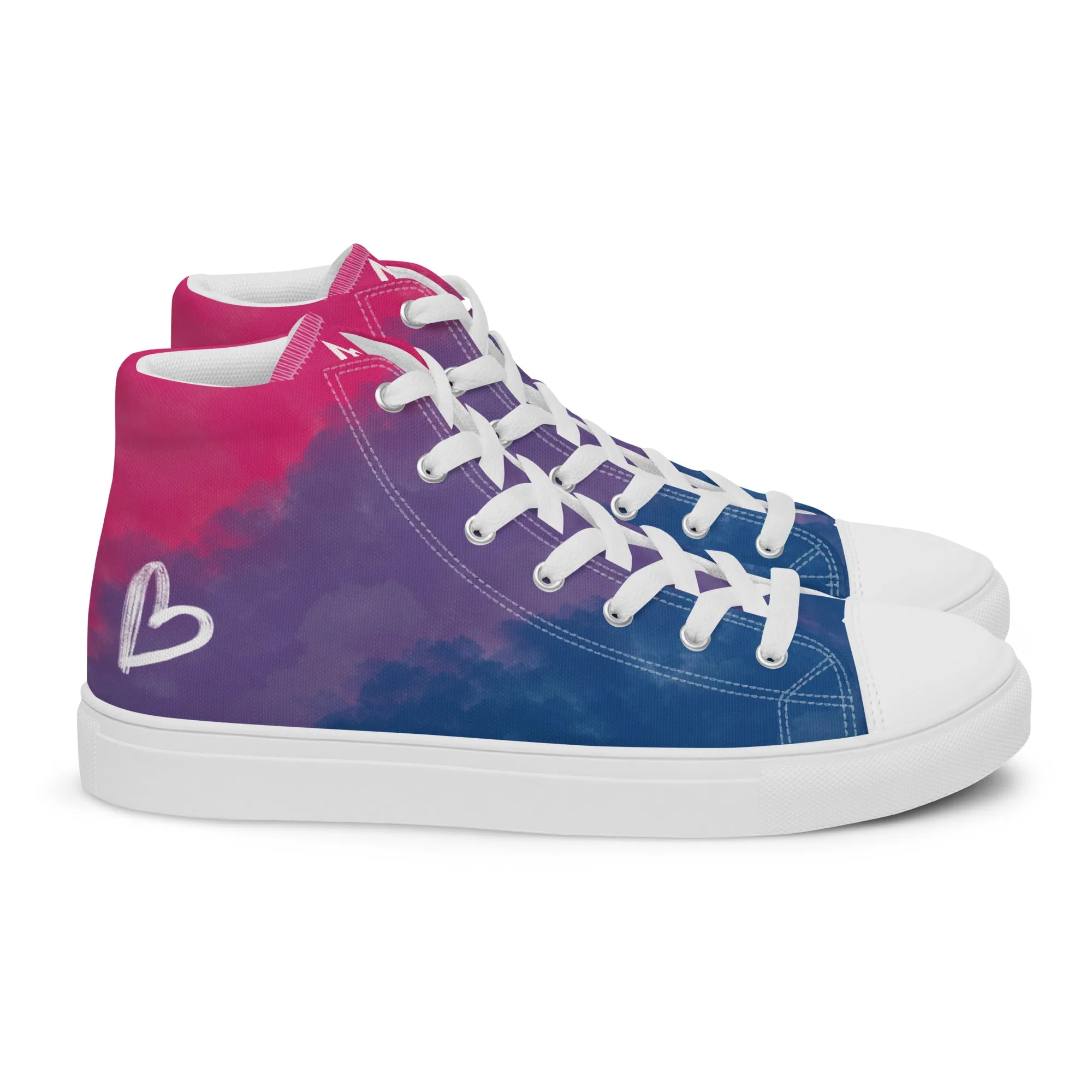 Cloudy Bisexual High Top Canvas Shoes (Masc Sizing)