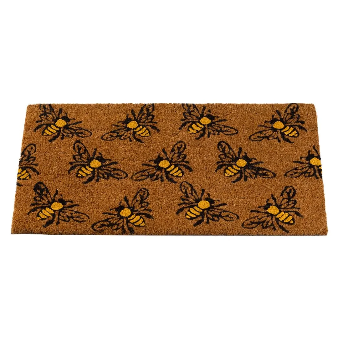 Coir Door Mat Bumblebees 45 x 75cm