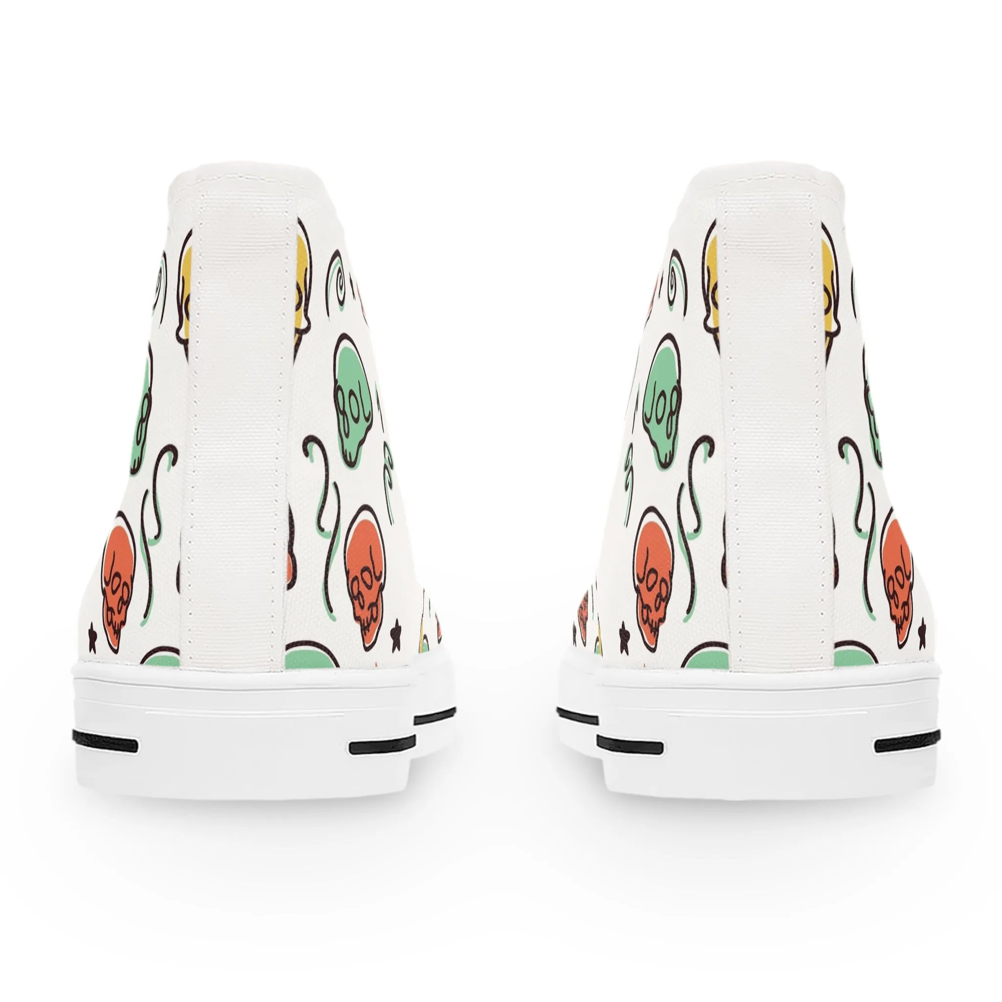 Colored Skeletons Women's High Top Sneakers