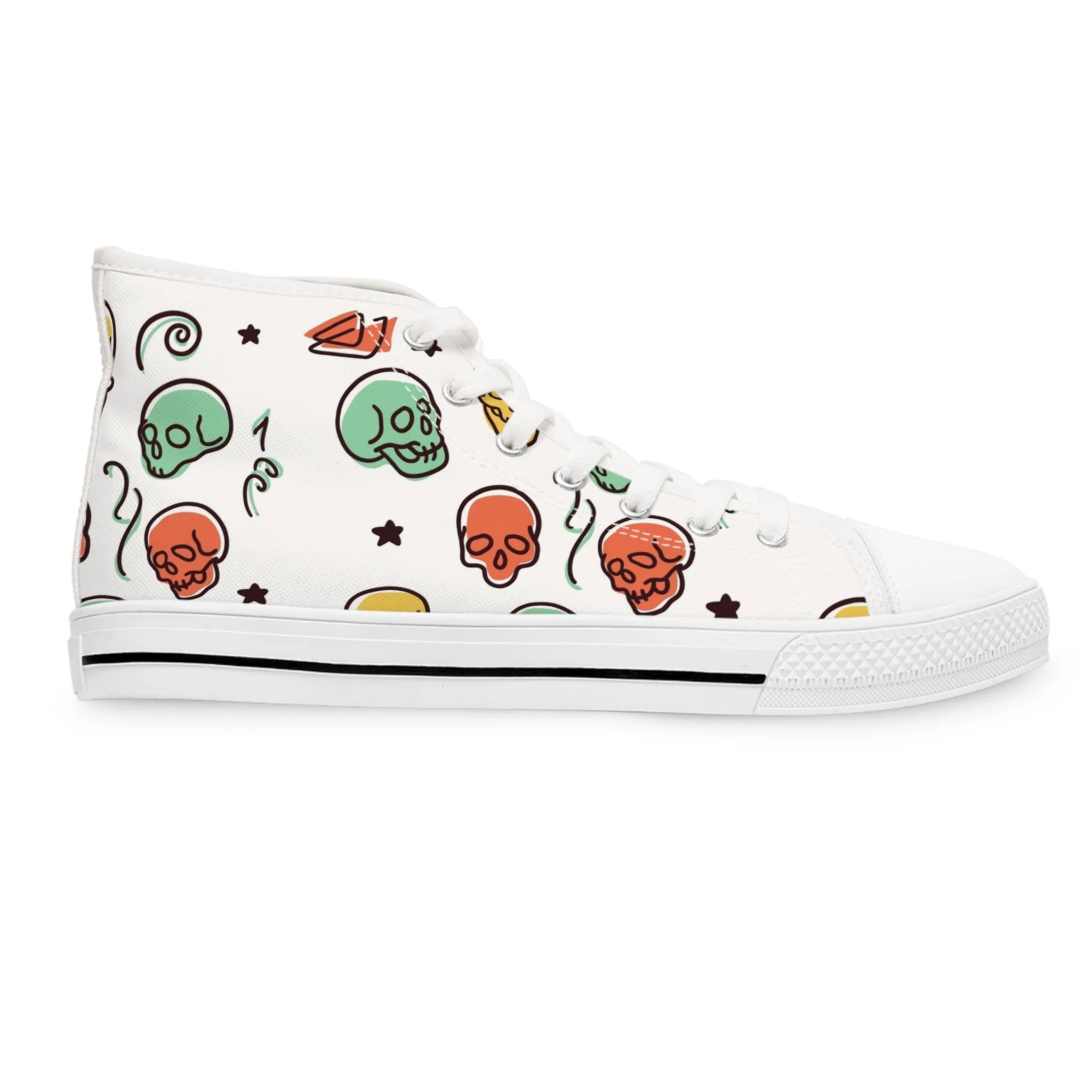 Colored Skeletons Women's High Top Sneakers