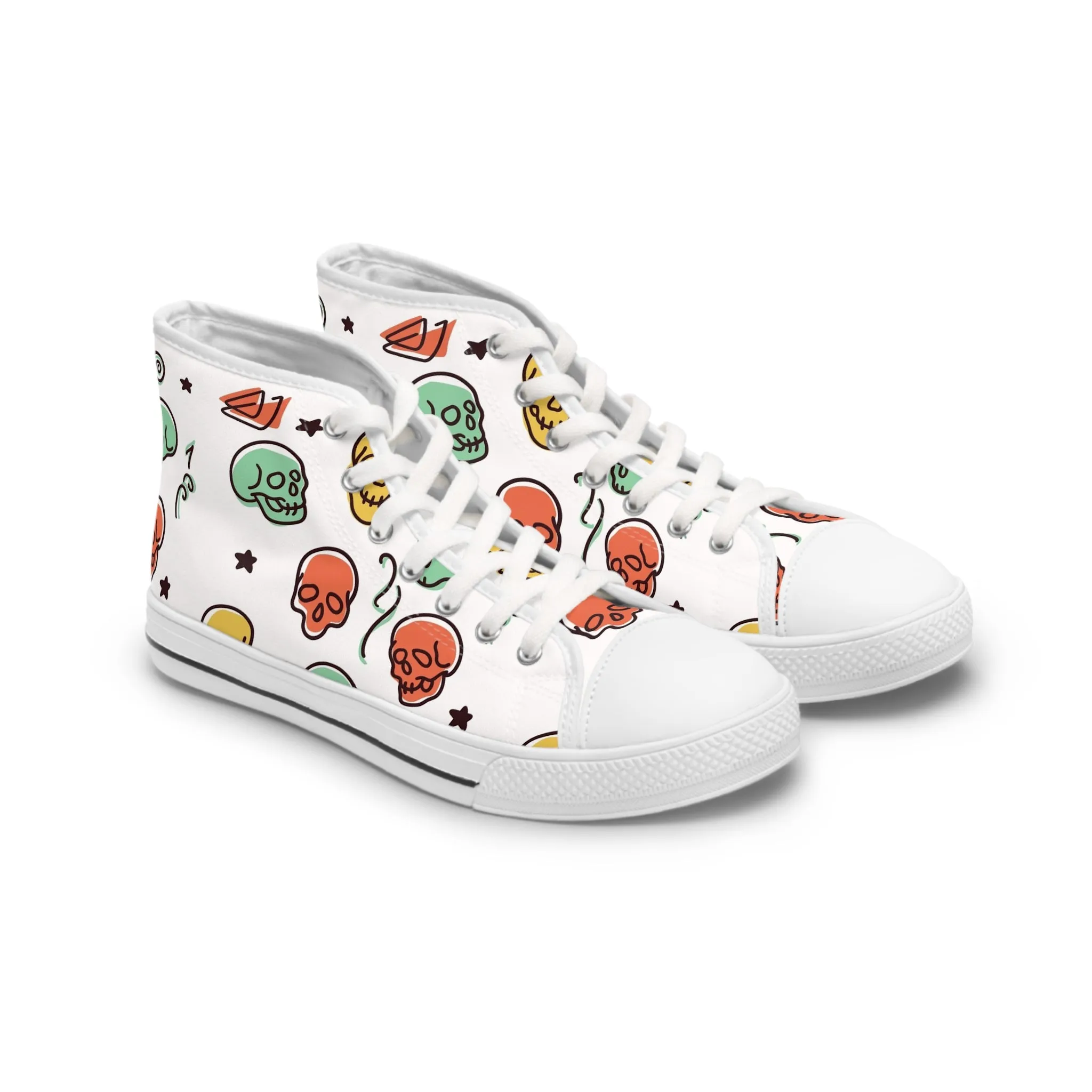 Colored Skeletons Women's High Top Sneakers