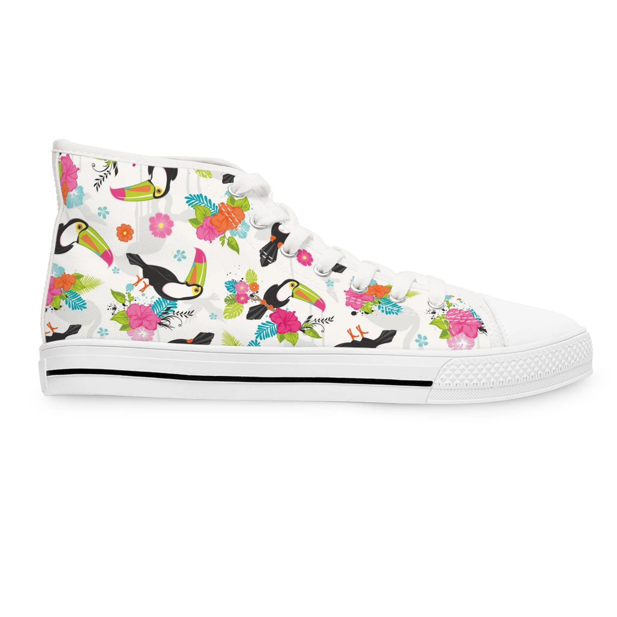 Colorful Toucans Women's High Top Sneakers