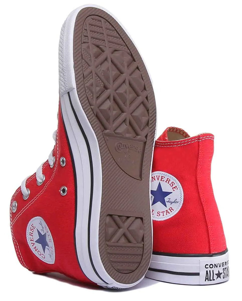 Converse All Star Hi Core Canvas Trainer In Red For Unisex