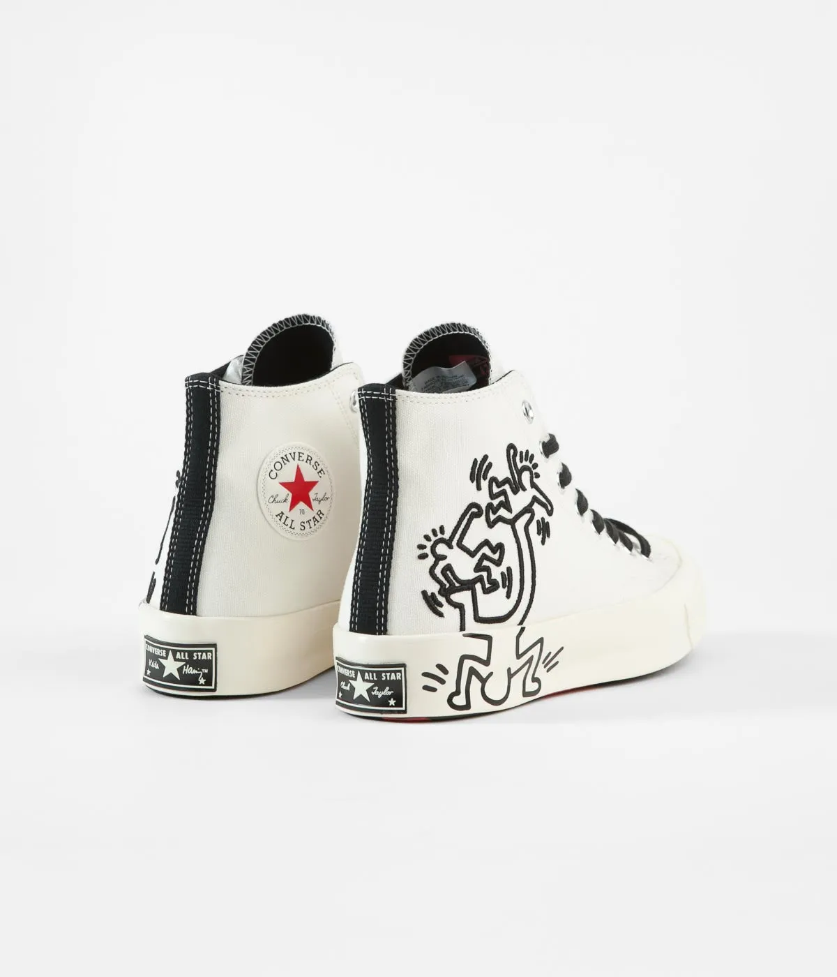 Converse Chuck 70 Hi Keith Haring Shoes - Egret / Black / Red