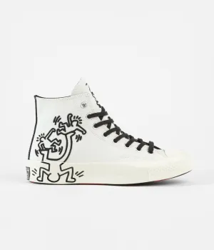 Converse Chuck 70 Hi Keith Haring Shoes - Egret / Black / Red