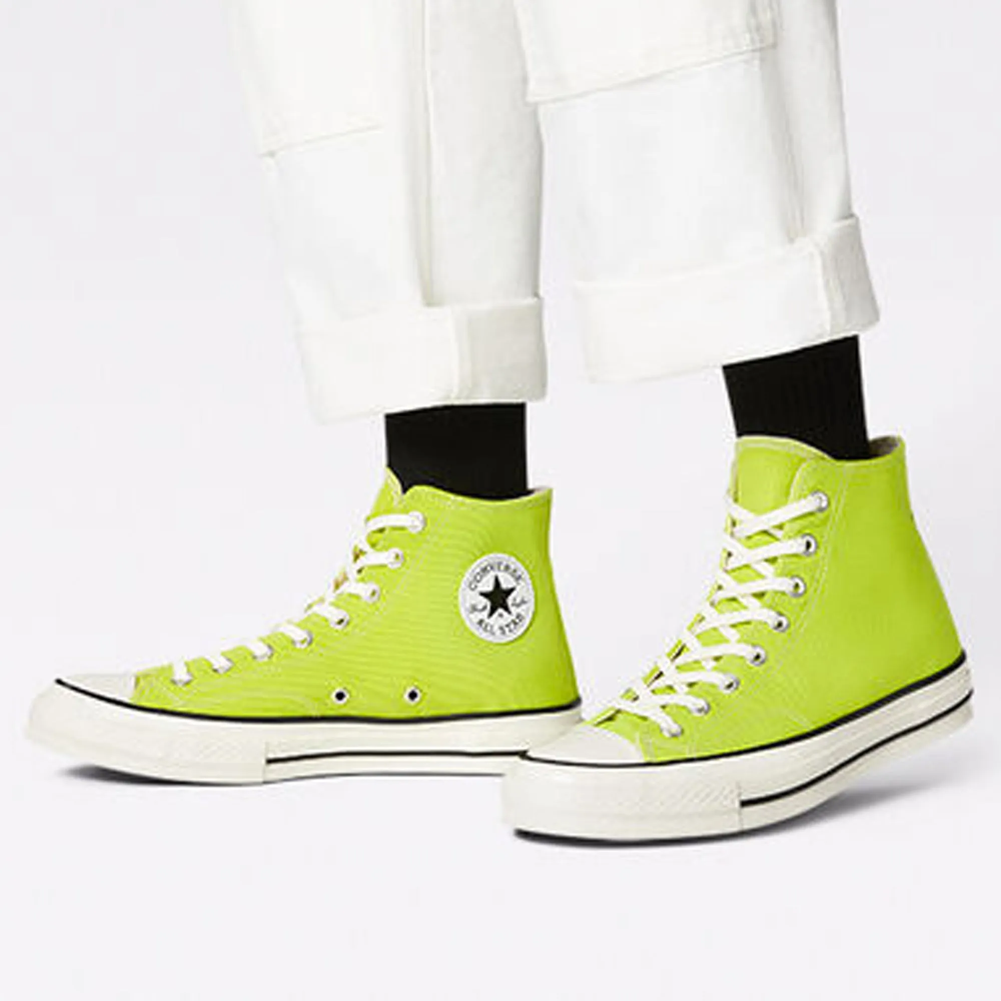 Converse Mens Chuck 70 Hi Shoes 'Lime Twist'