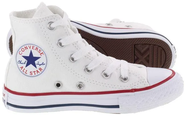 Converse Shoes Kids Chuck Taylor All Star Hi Optical White