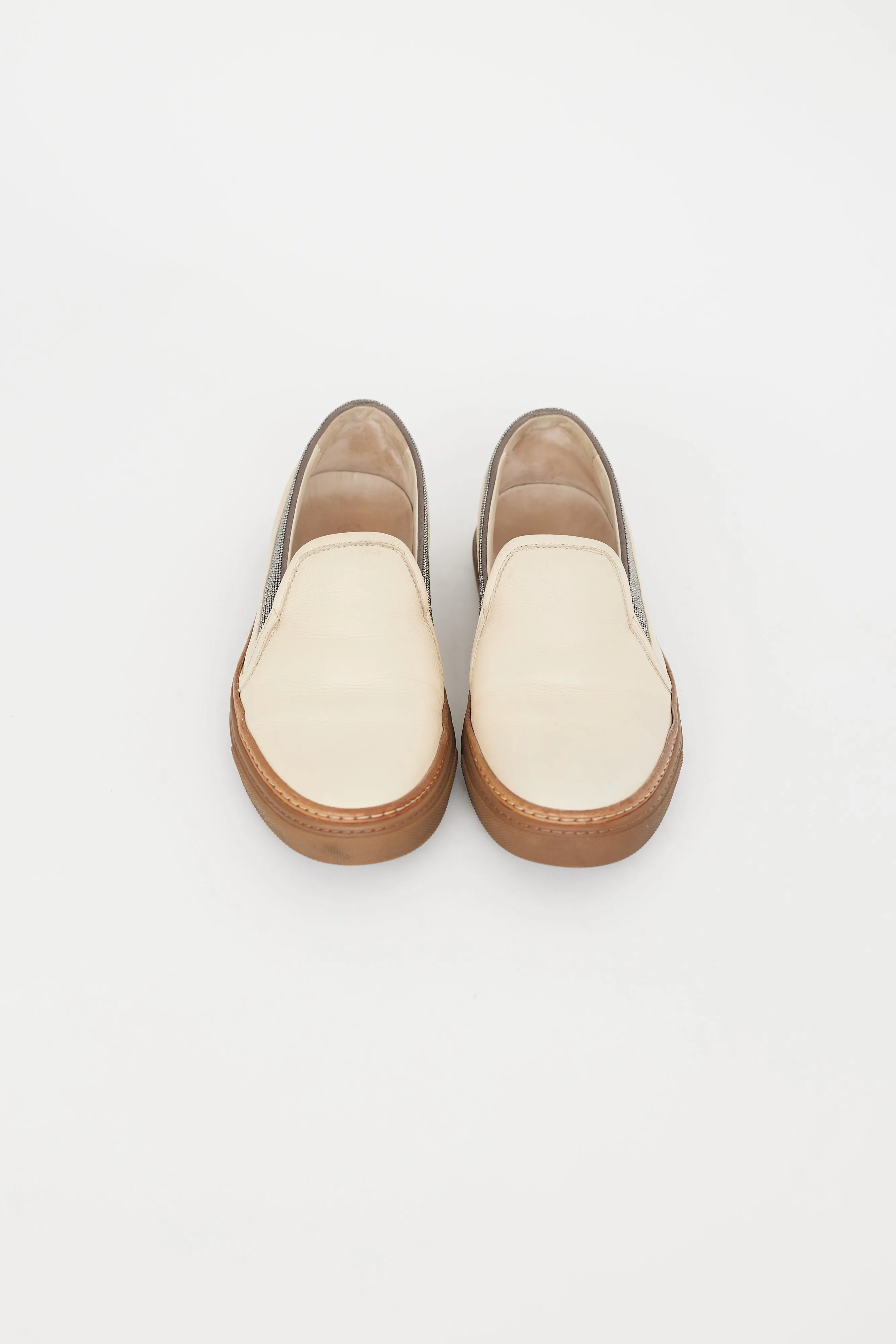 Cream & Brown Monili Slip On Sneaker