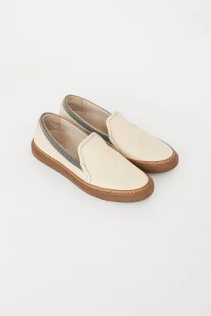 Cream & Brown Monili Slip On Sneaker