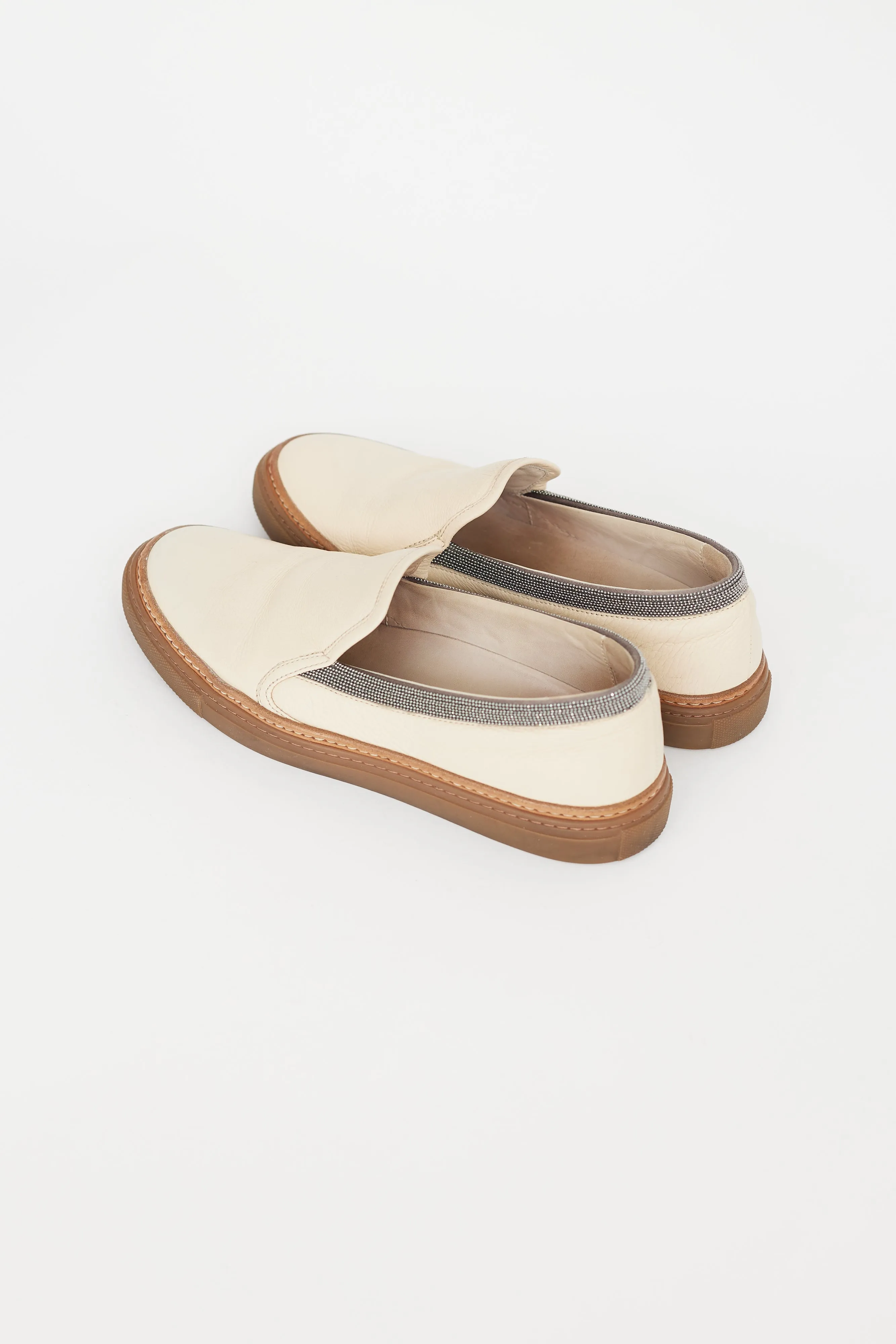 Cream & Brown Monili Slip On Sneaker