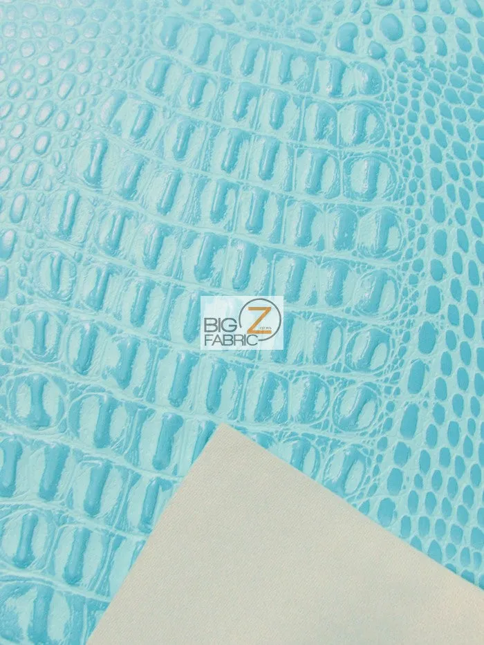 Crocodile Marine Vinyl Fabric - Auto/Boat - Upholstery Fabric / Cream / By The Roll - 30 Yards