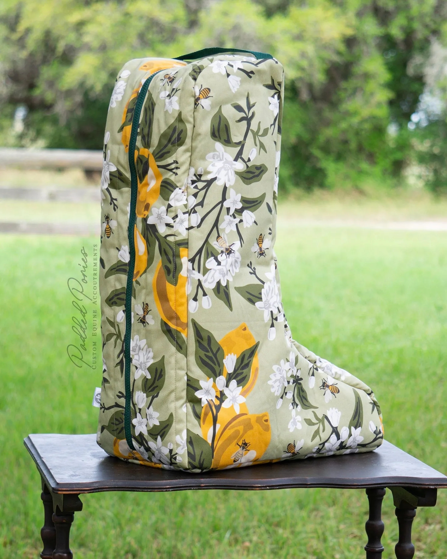 Custom Lemons & Bees Tall Boot Bag