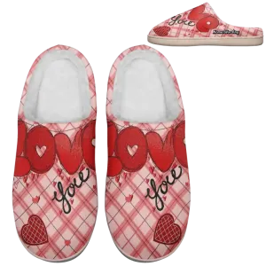 Custom Logo Gifts, Personalized Valentine's Indoor Slipper, Custom Best Gift Slipper for Lover, Valentine's Gift,kitty2020-23020206