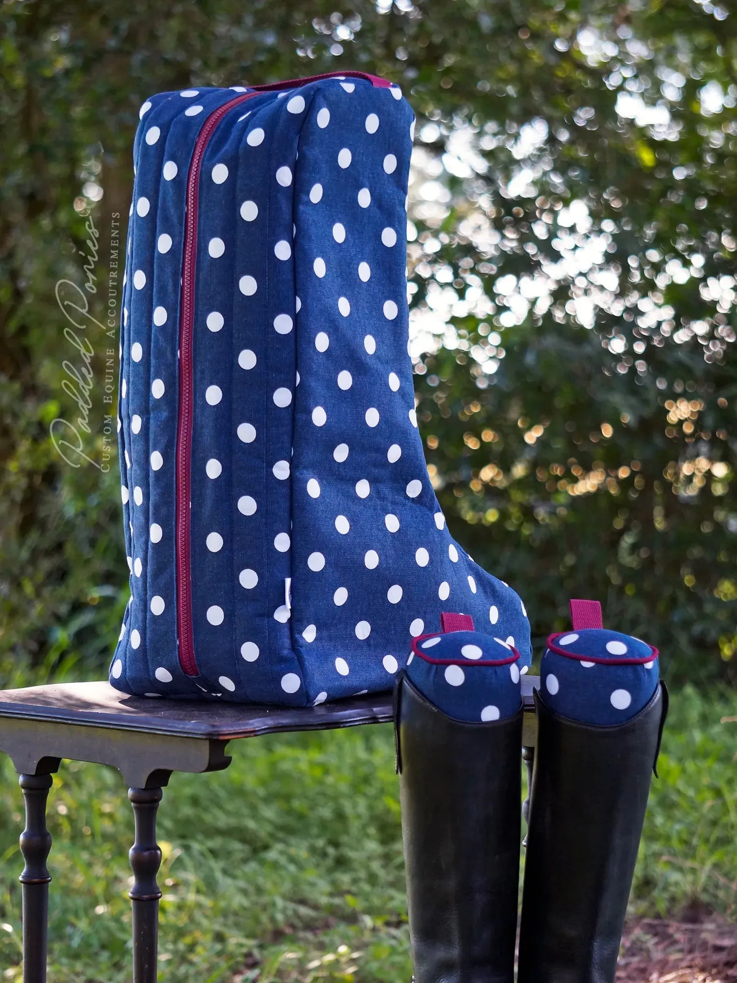 Custom Polka Dot Tall Boot Bag