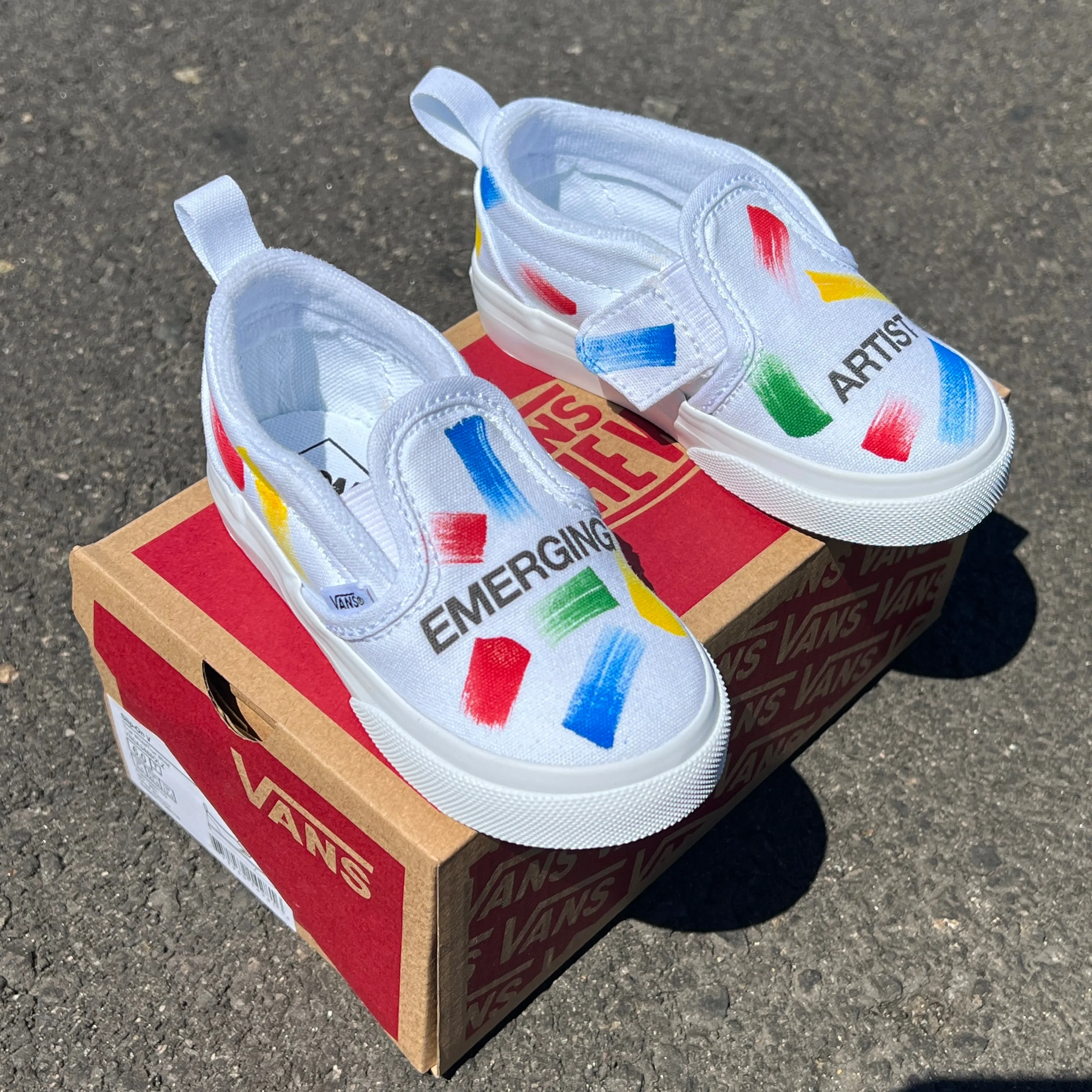 Custom Vans Shoes - Emerging Artist Vans Slip Ons