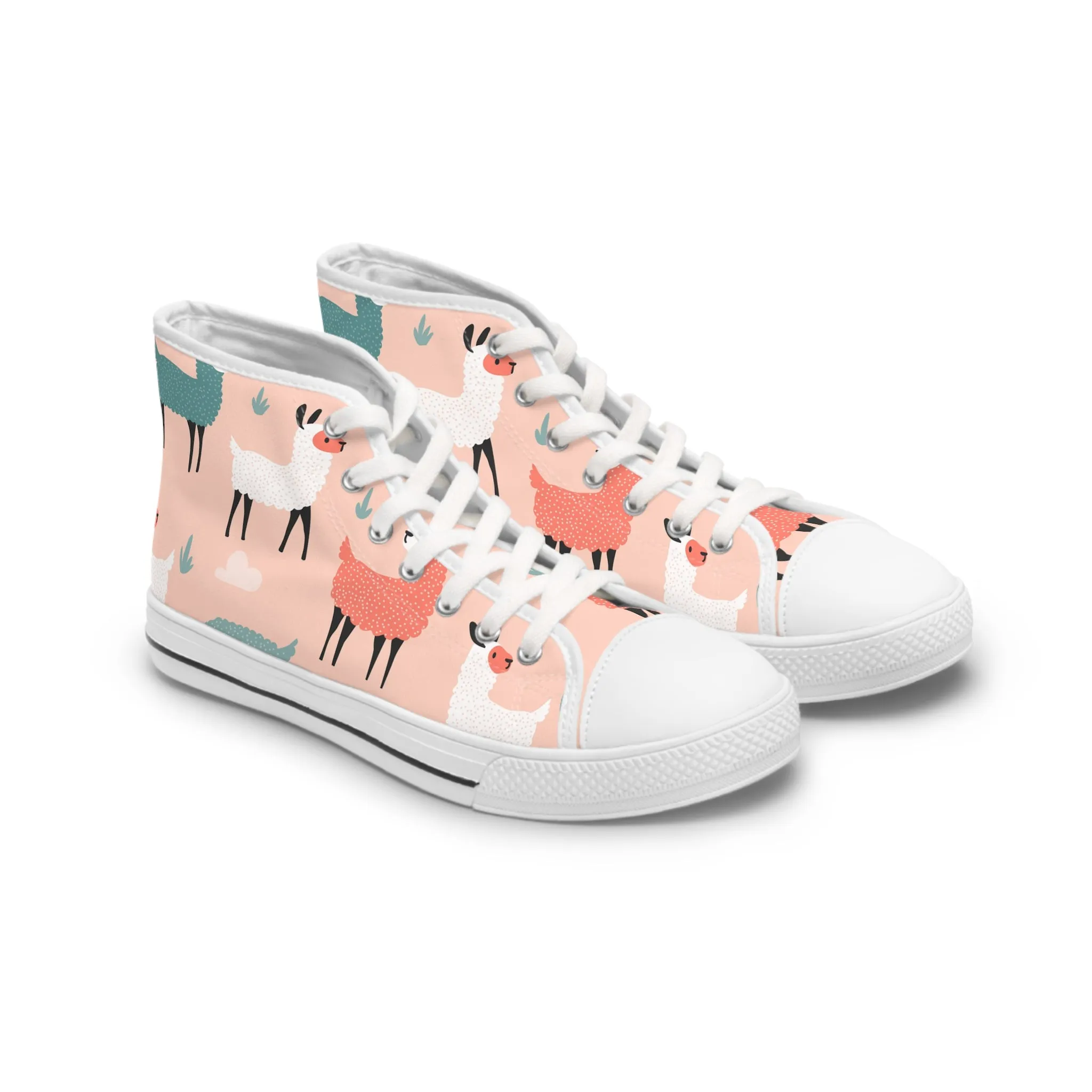 Cute Llama Women's High Top Sneakers