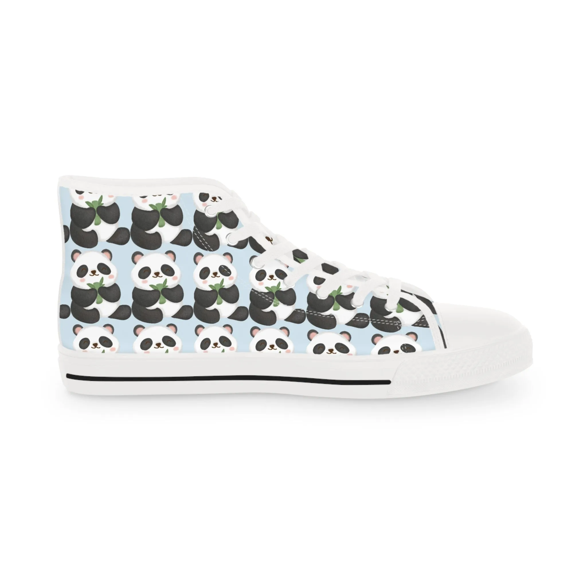 Cute Panda Bears Men's High Top Sneakers