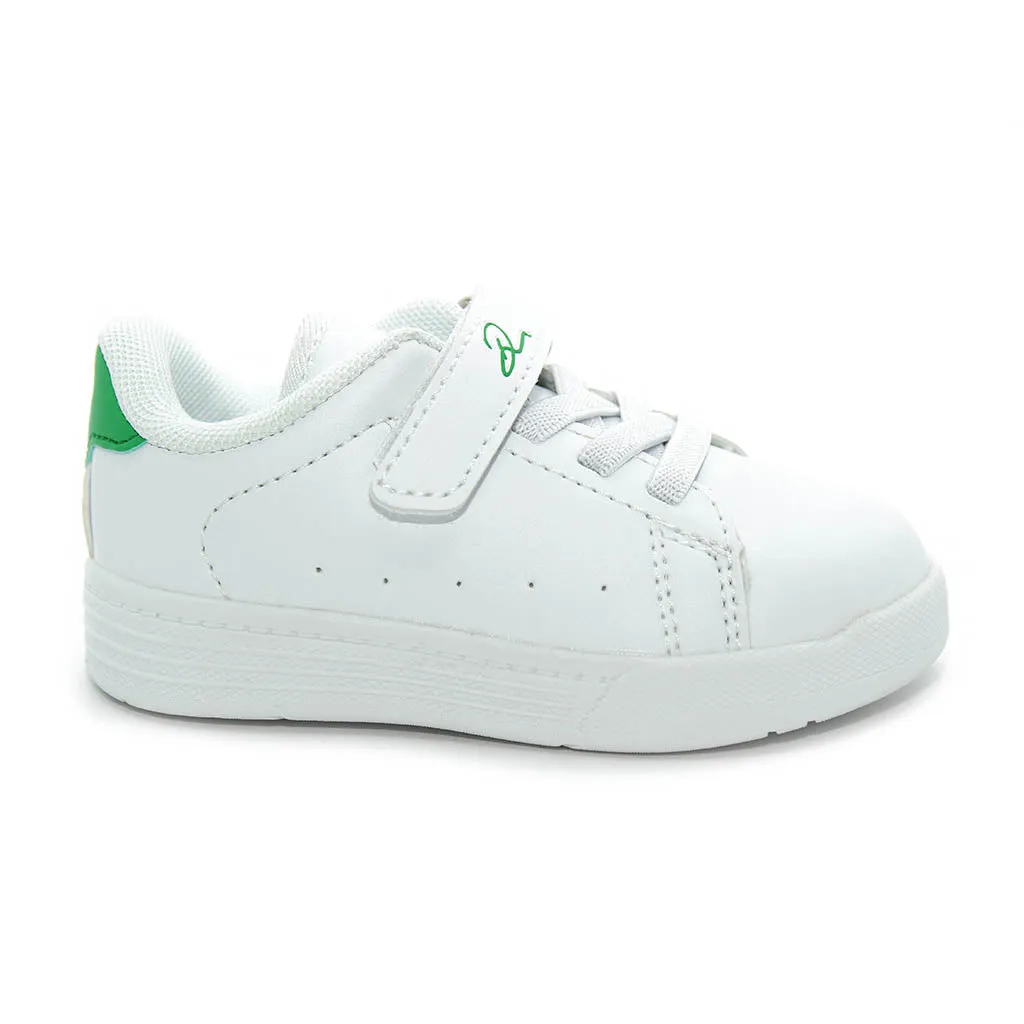 D Trendy Sneakers White Green Infants Walkers Toddlers Kids Boy-Girls - Kids Shoes