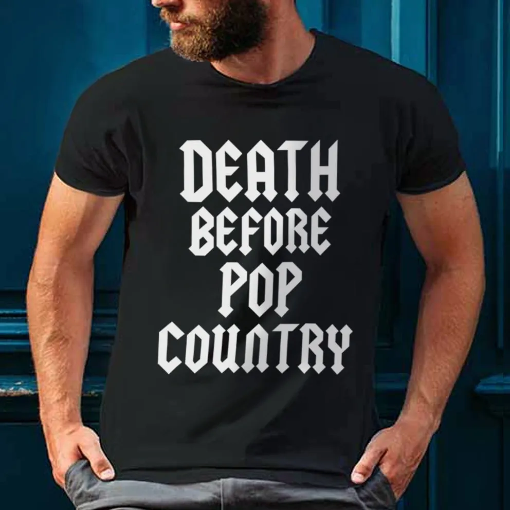 Death Before Pop Country Logo Tees! Male and Female styles available!