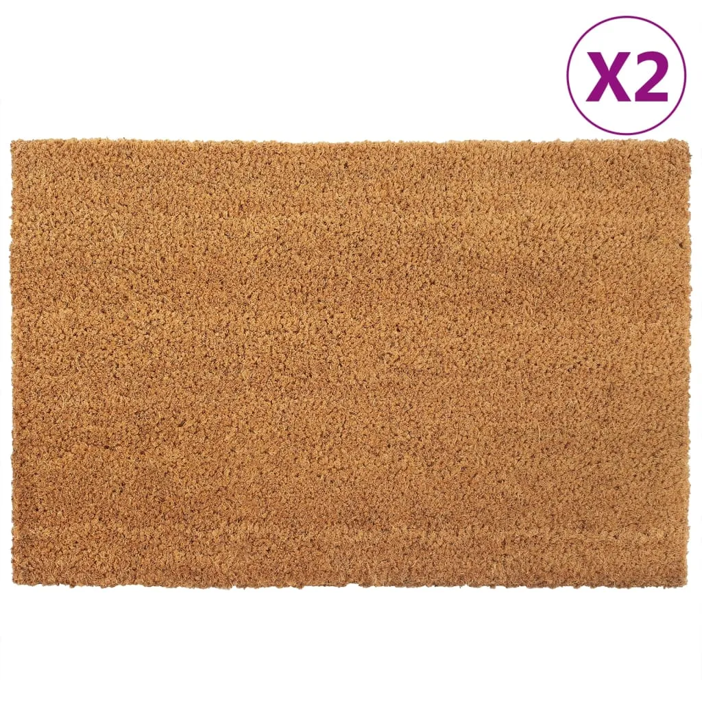 Door Mats 2 pcs Natural 40x60 cm Tufted Coir