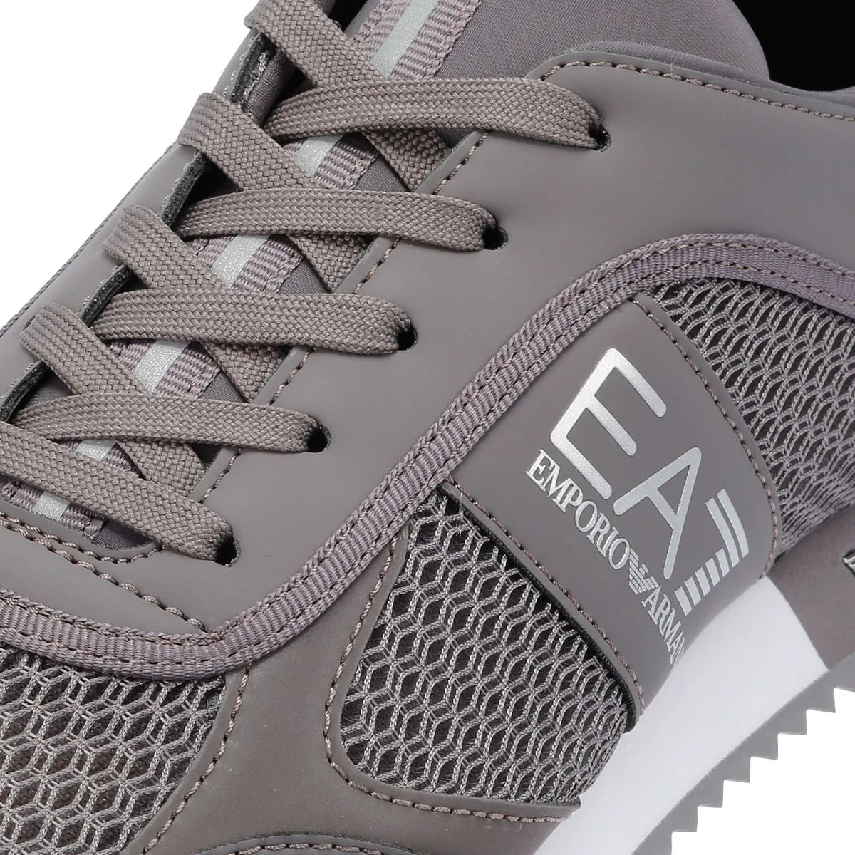 EA7 B&W Men's Volcanic Glass/Silver Trainers