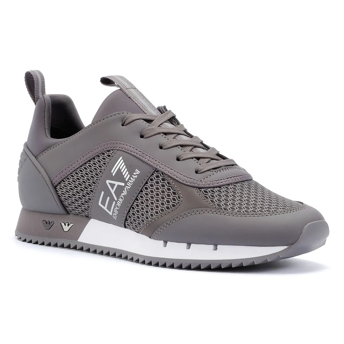 EA7 B&W Men's Volcanic Glass/Silver Trainers