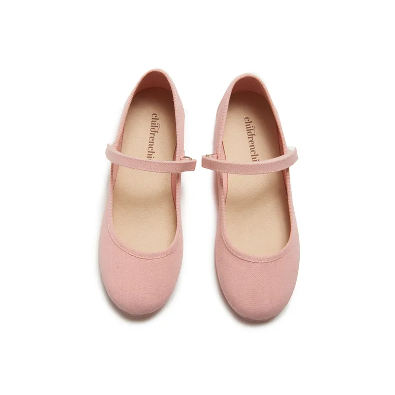 ECO-friendly Classic Canvas Mary Janes in Peach by childrenchic