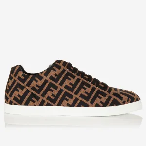 Fendi Brown Tech Fabric Sneakers