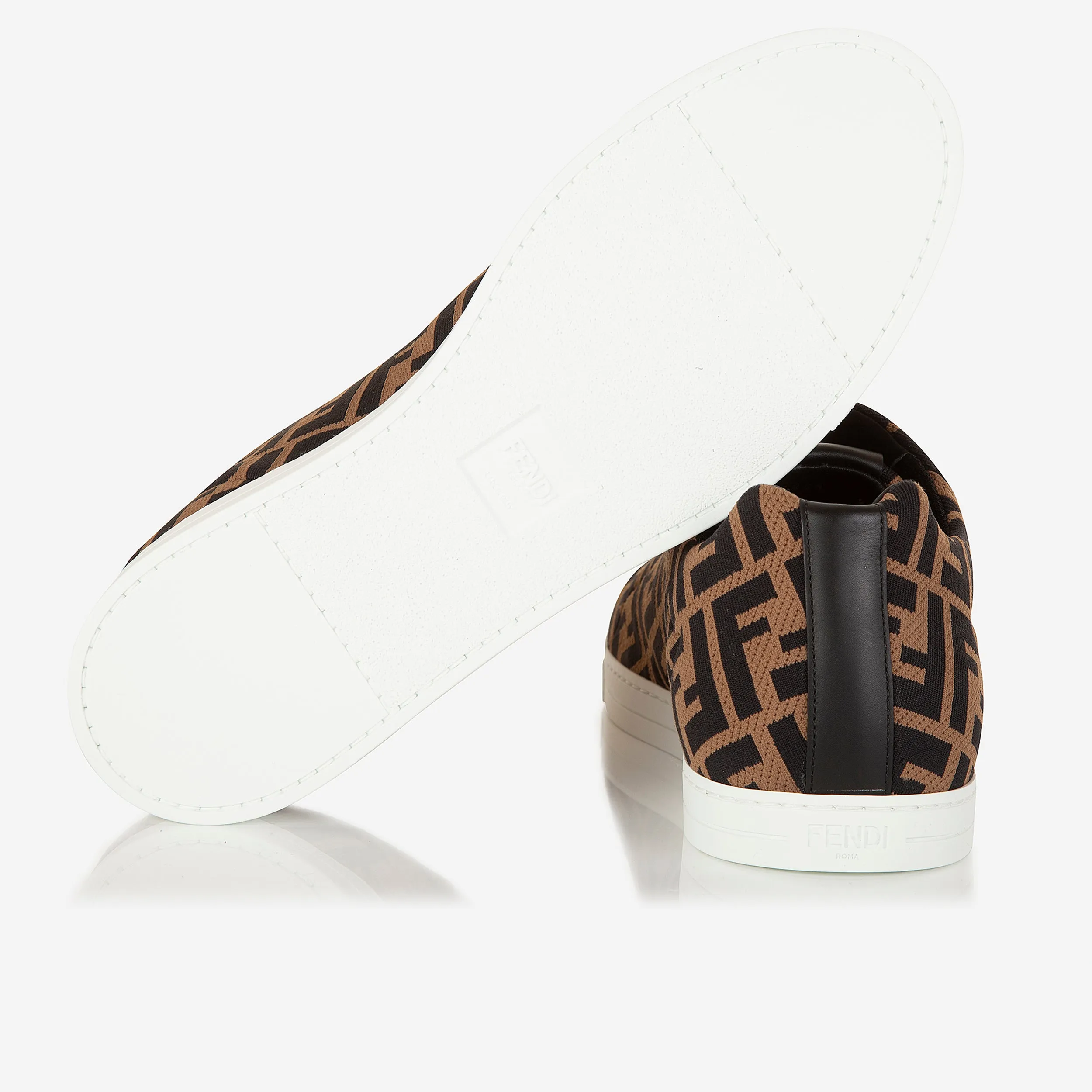 Fendi Brown Tech Fabric Sneakers