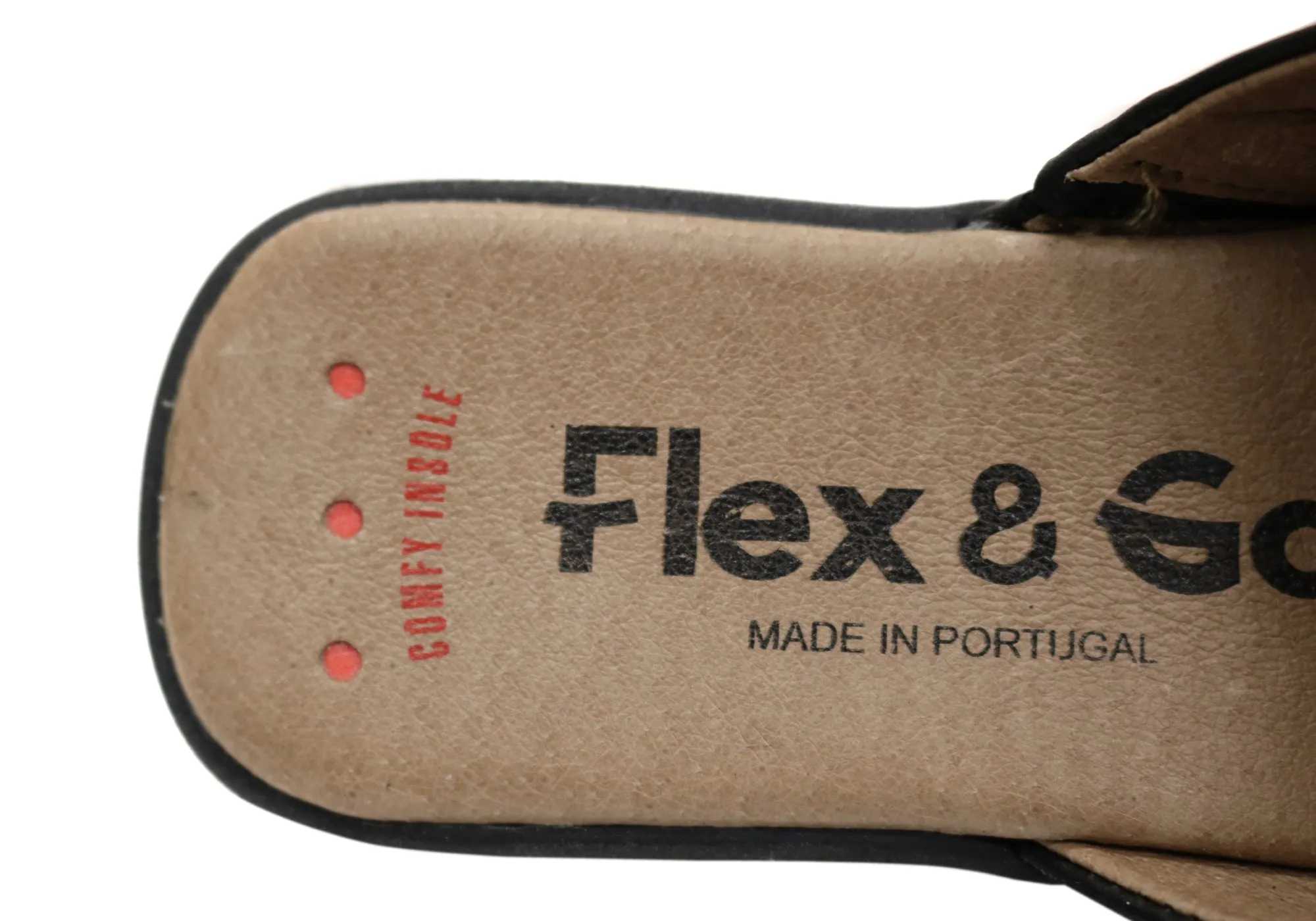 Flex & Go Host Womens Comfort Leather Slides Sandals Made In Portugal