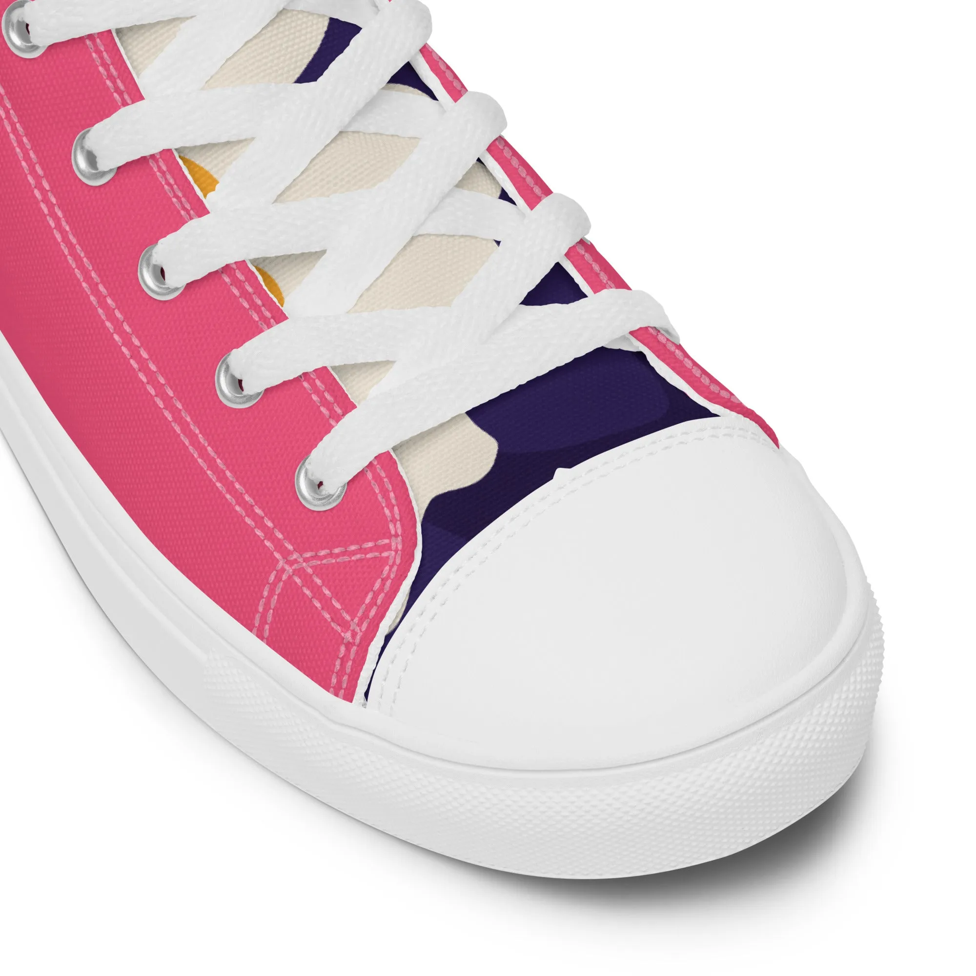 Floral Women’s high top canvas shoes