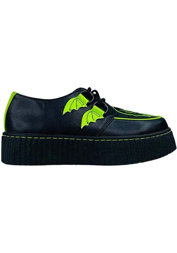 Frankie [Black/Green] | KRYPT CREEPERS