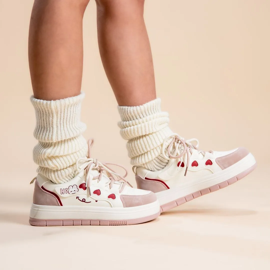 Full of Hearts Loving Bunny Sneakers - Women's