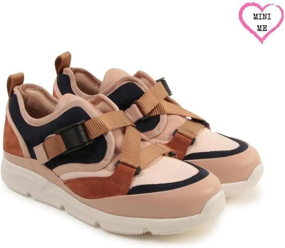 Girls Pink & Navy Sonnie Trainers