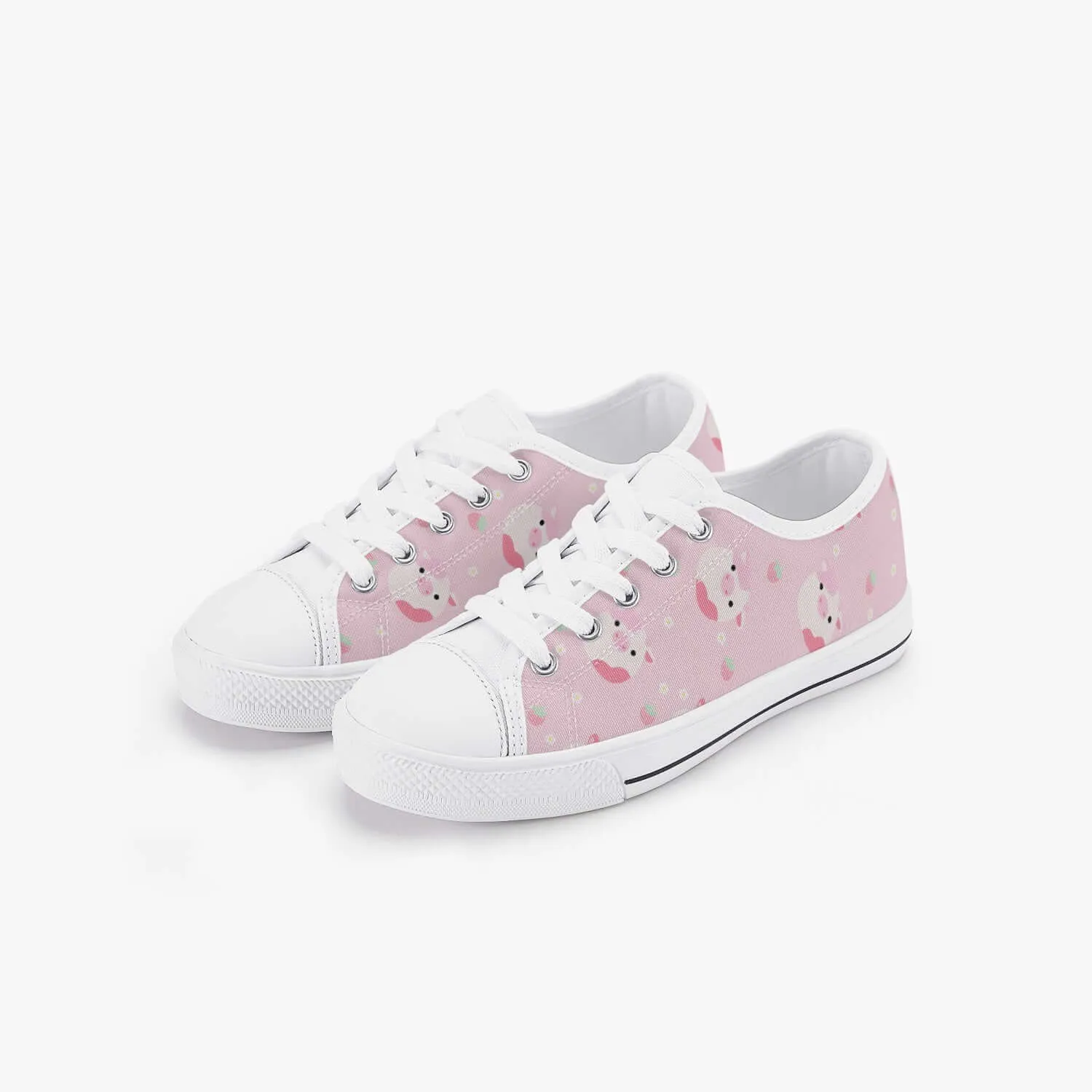 Girl's Strawberry Squishmallows Low Top Canvas Shoes Sneakers